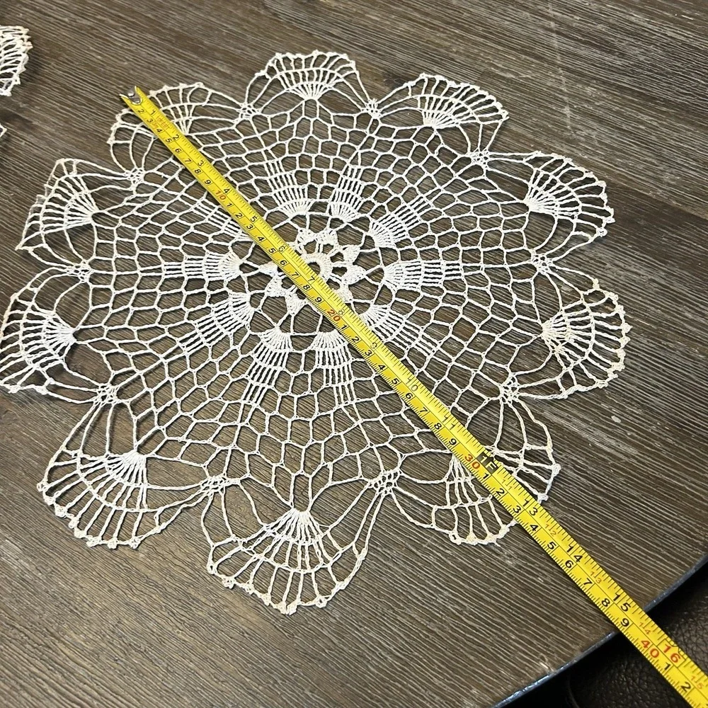 Vintage Hand Crocheted Lace Doilies Set 13